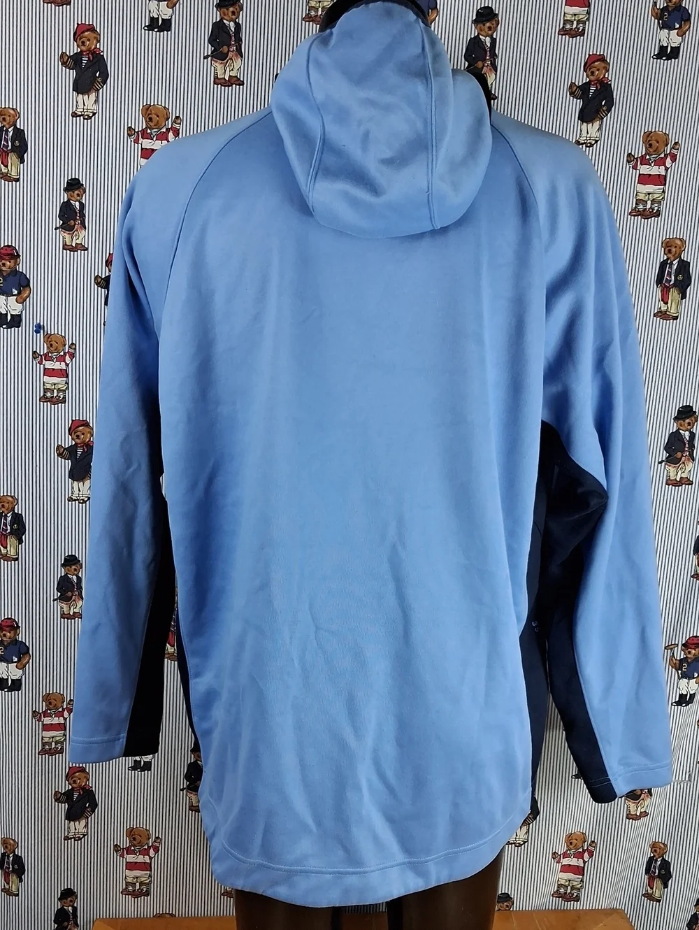 Jordan Brand North Carolina Tar Heels Basketball Blue & White Scuba Hood Hoodie